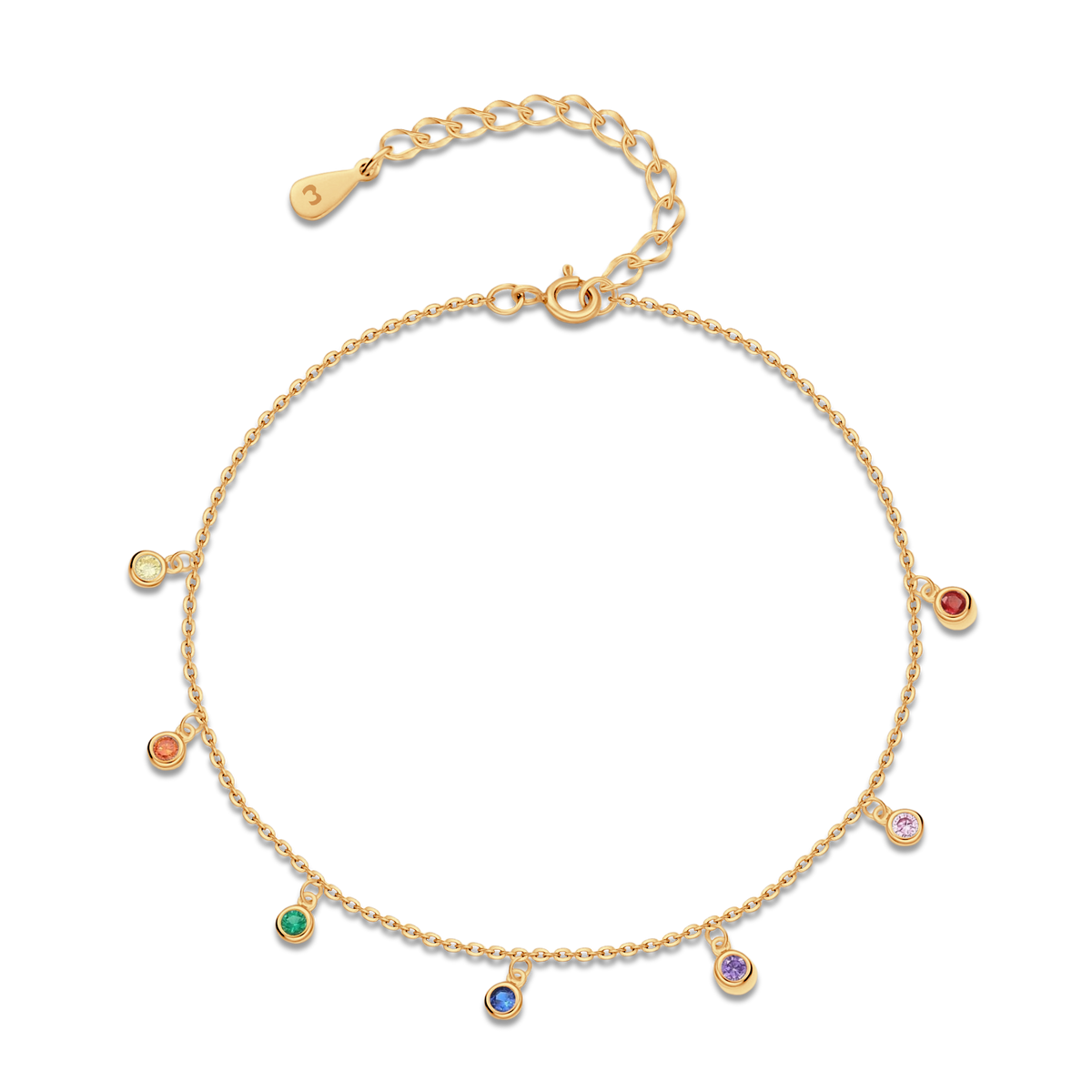 Kleine Glitzer Fußkettchen - Emily Schmuck