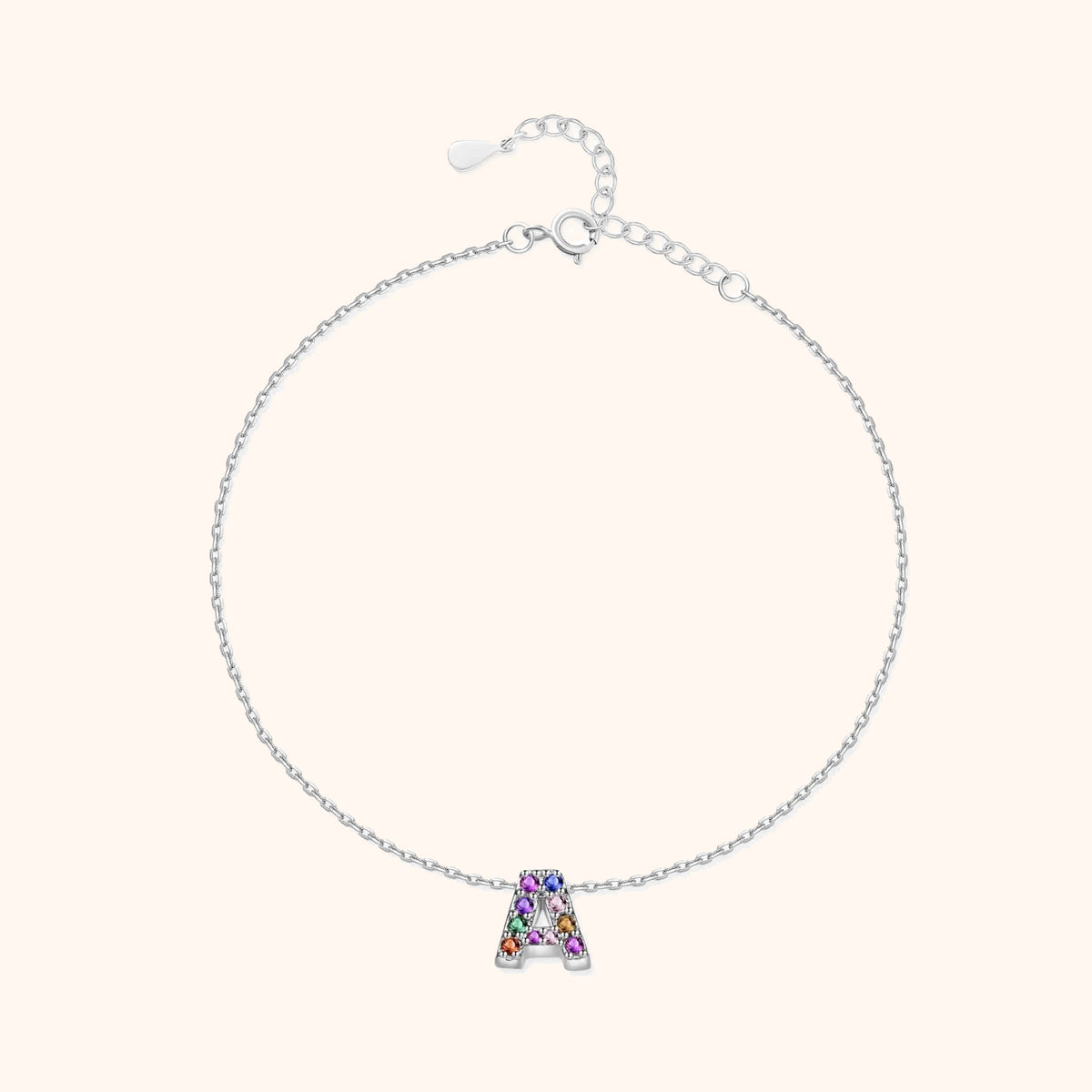 "Silberne Initiale" Fußkettchen - Emily Schmuck