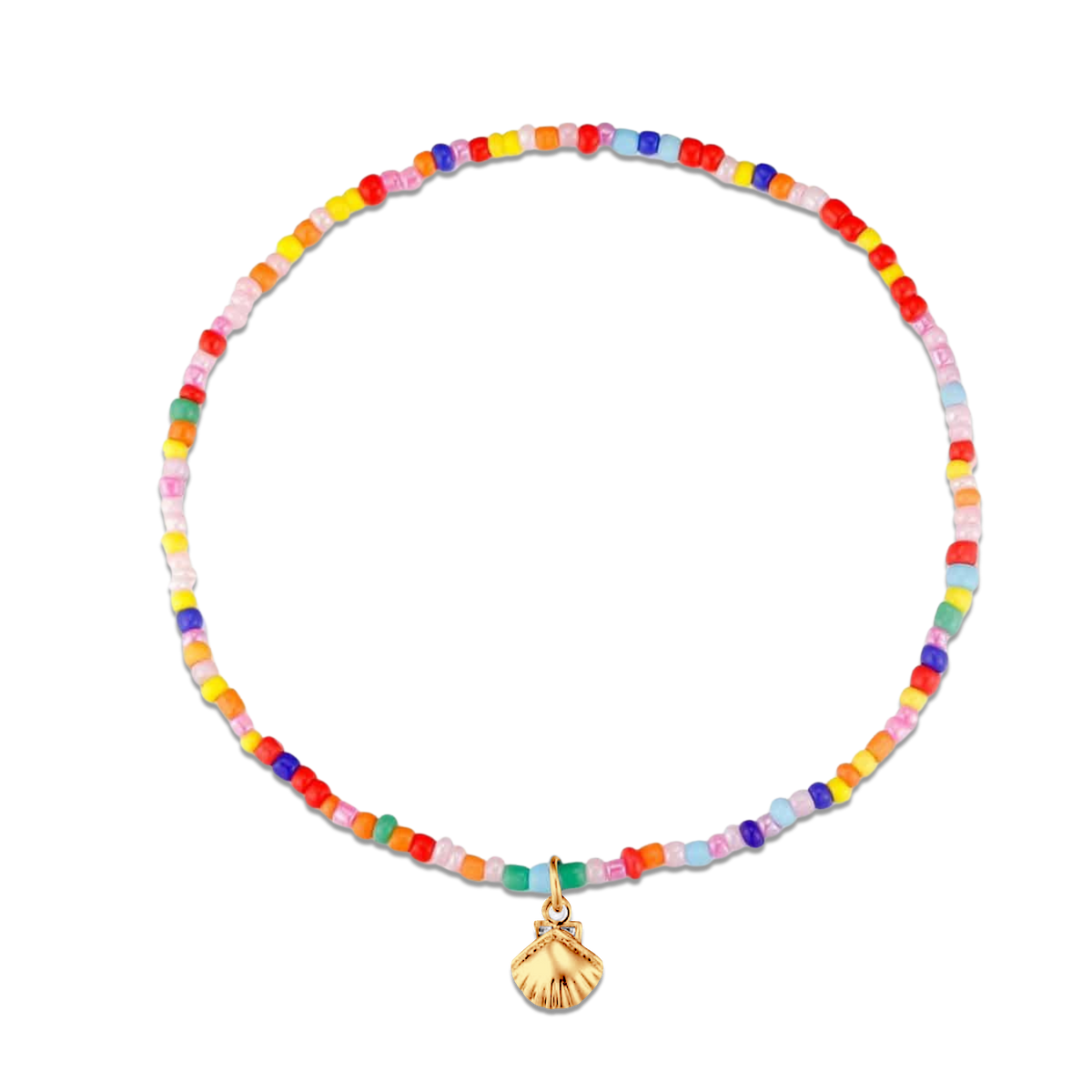 Mehrfarbige Muschel Fußkettchen - Emily Schmuck