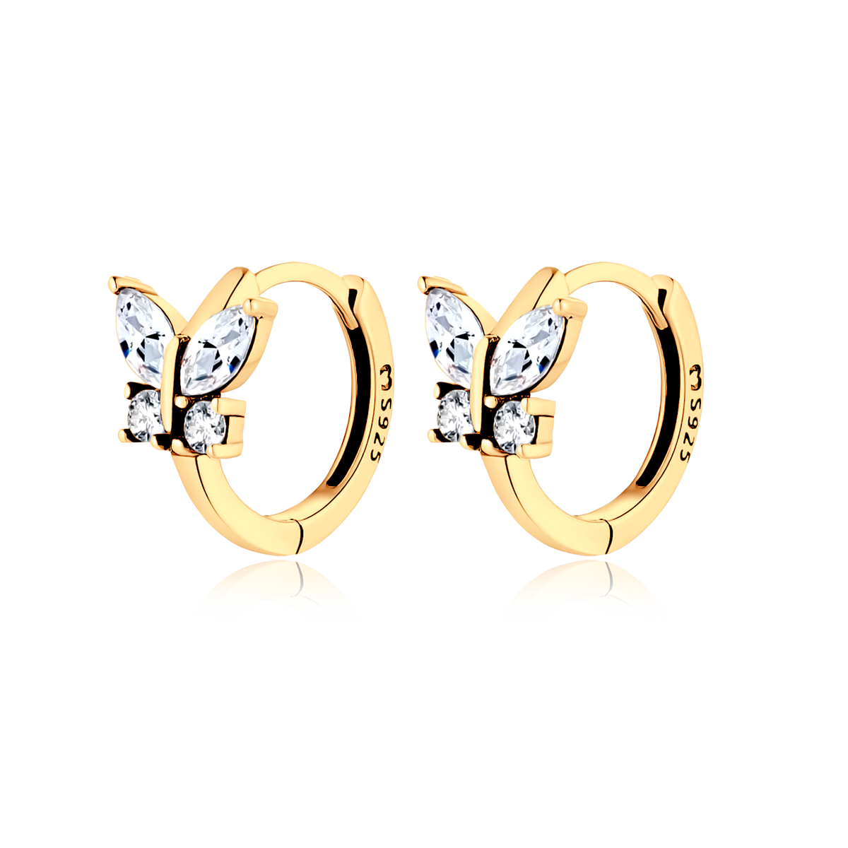 Kristall-Schmetterling Ohrringe - Emily Schmuck