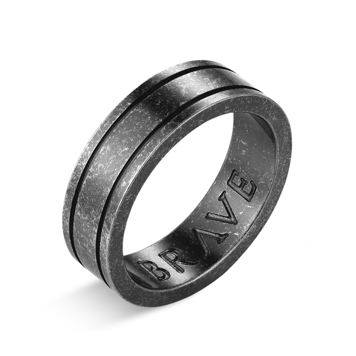 BRAVE Basalt Man Ring - Emily Schmuck