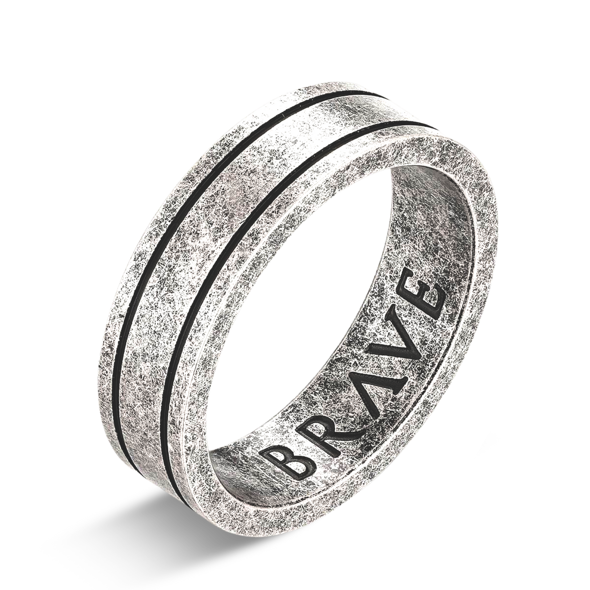 BRAVE Basalt Man Ring - Emily Schmuck