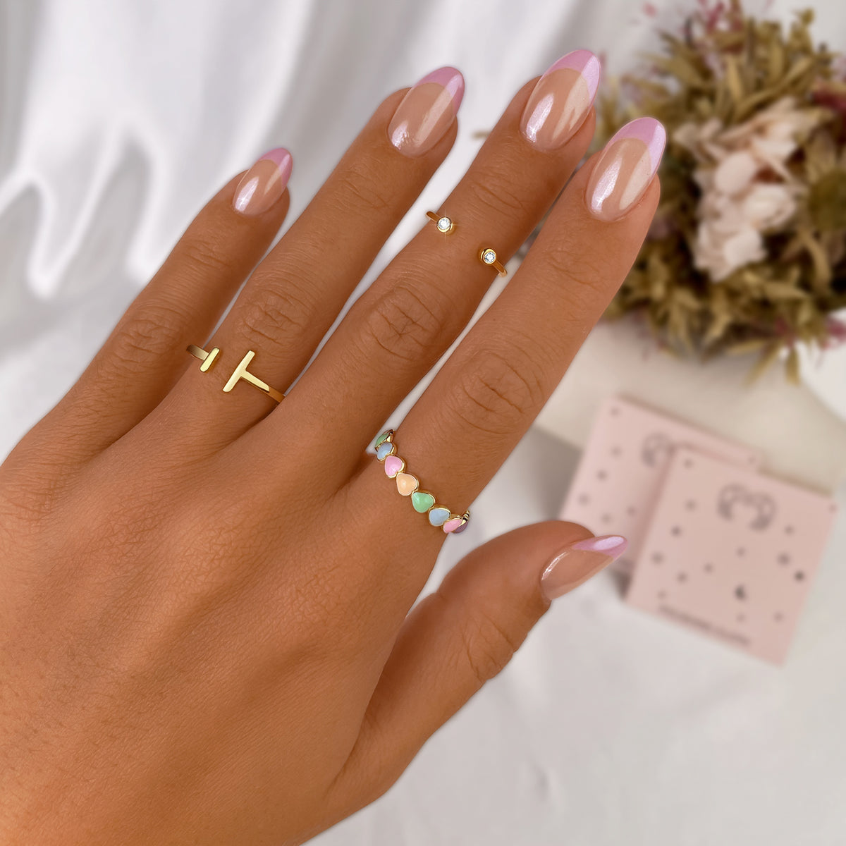 Bunte Herzen Ring - Emily Schmuck
