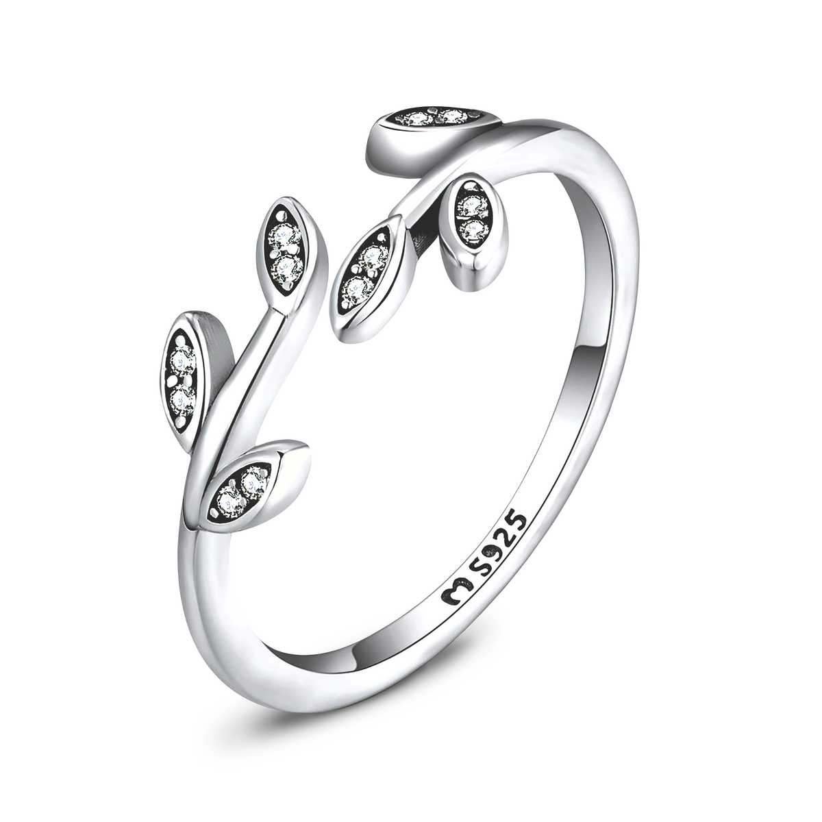 Kleines Glänzendes Blatt Ring - Emily Schmuck