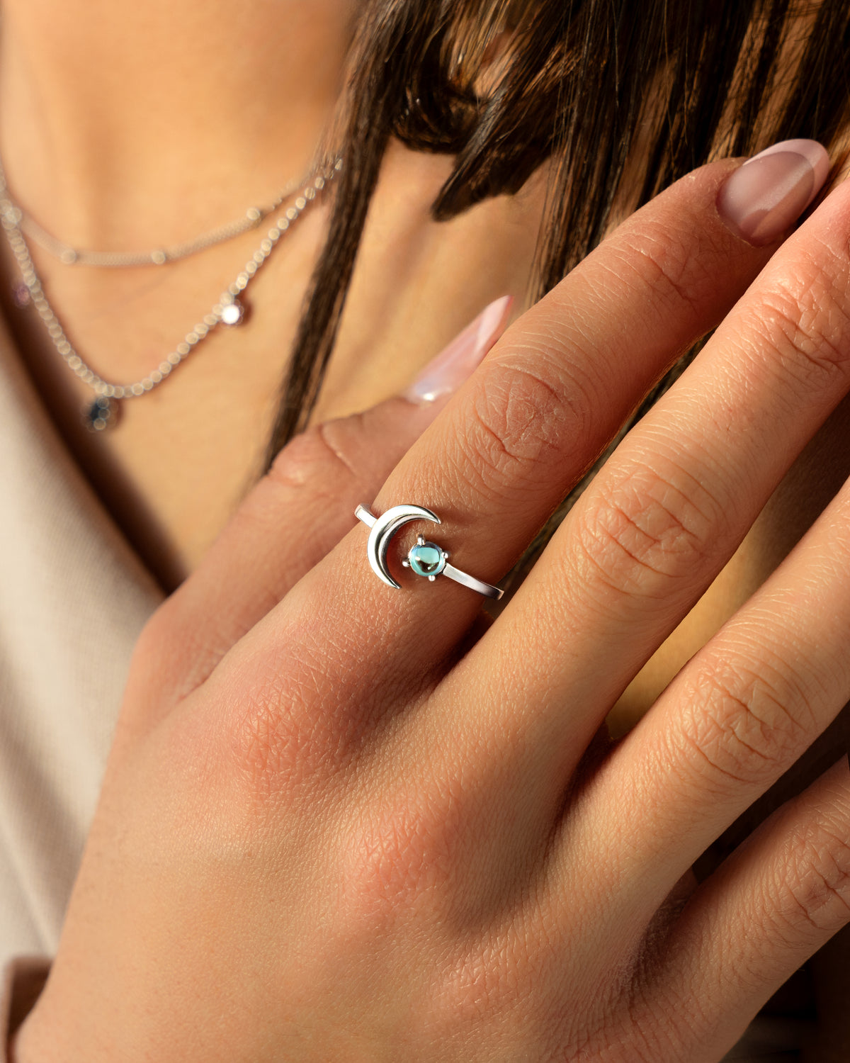 Abnehmender Mond Ring - Emily Schmuck