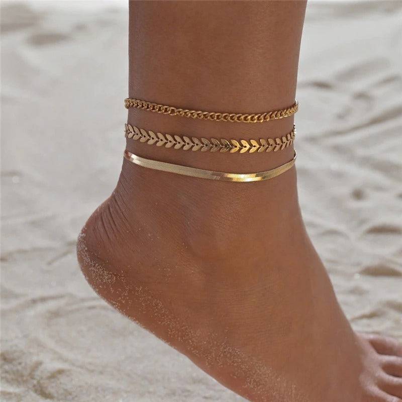 "Kleopatra 4MM" Fußkettchen - Emily Schmuck