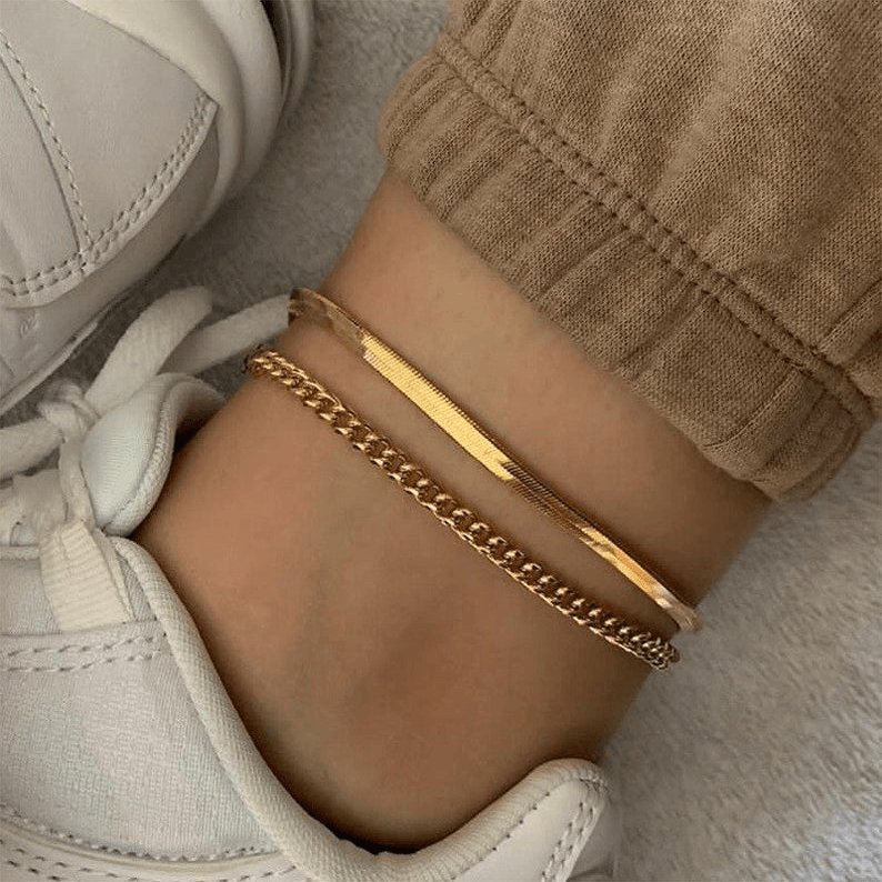 "Kleopatra 4MM" Fußkettchen - Emily Schmuck