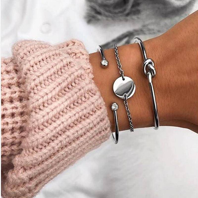 "Kristall" Armband ~Silber/Gold - Emily Schmuck