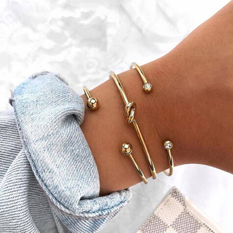 "Kristall" Armband ~Silber/Gold - Emily Schmuck