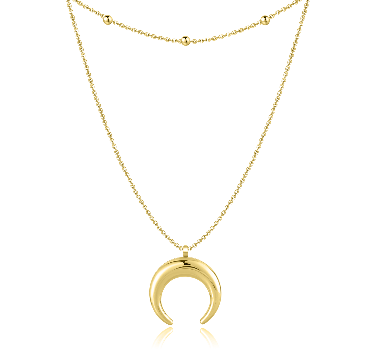 "Mond Stil" Halskette ~Silber/Gold/Rose Gold - Emily Schmuck