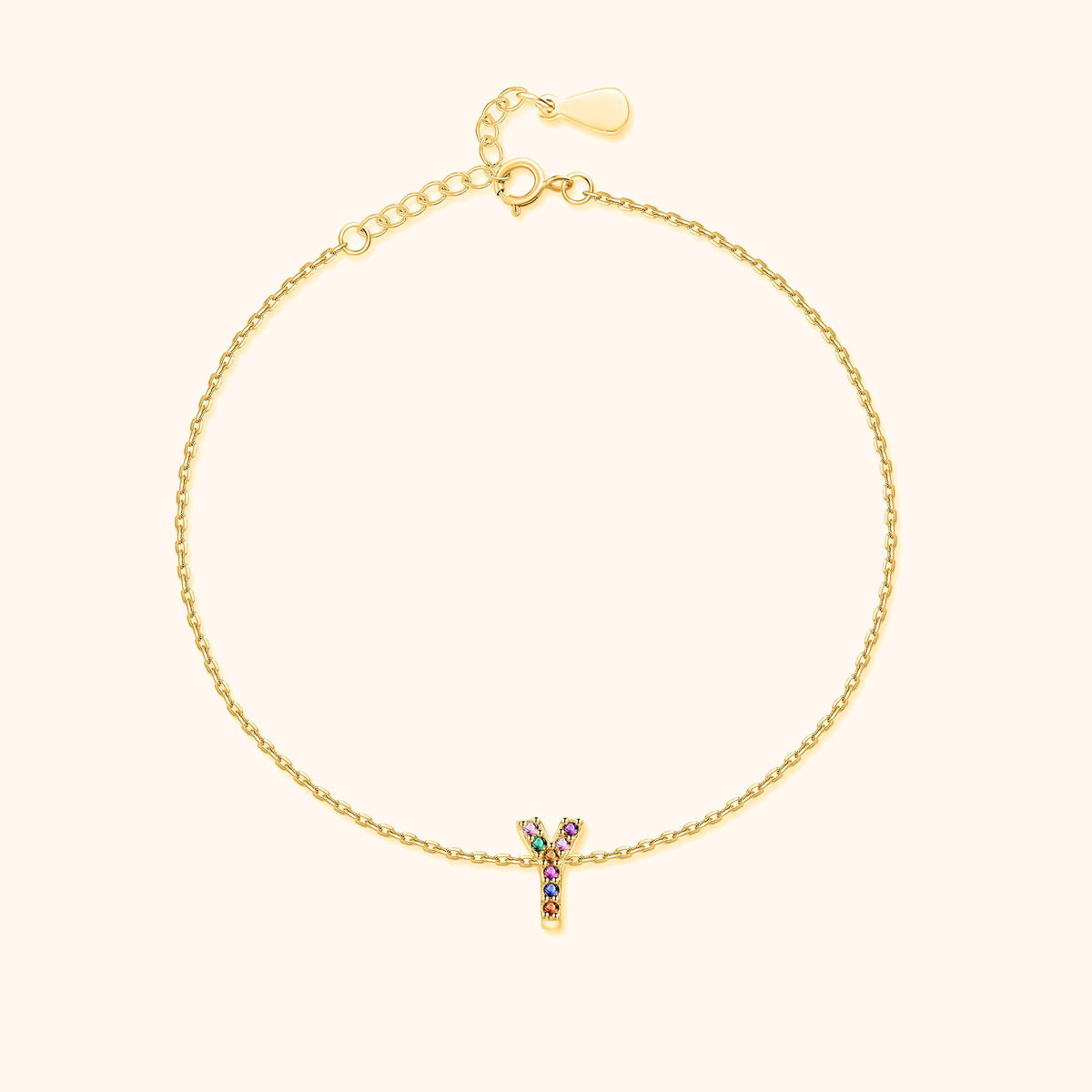 Irisieren Initiale Fußkettchen - Emily Schmuck