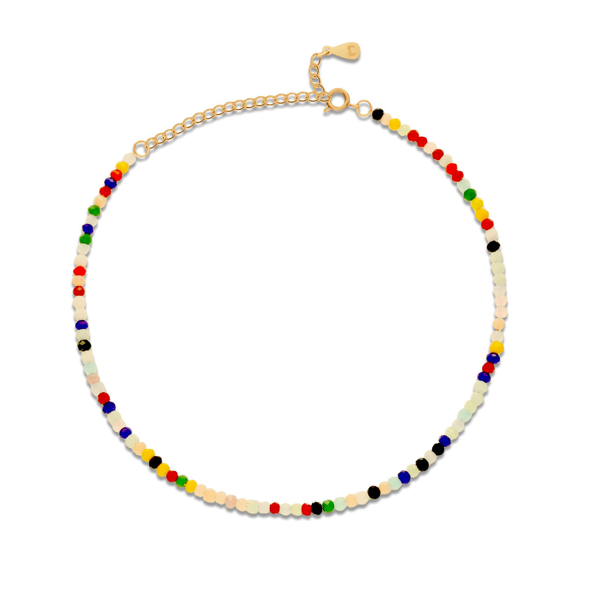 Farbe Steine Fußkettchen - Emily Schmuck
