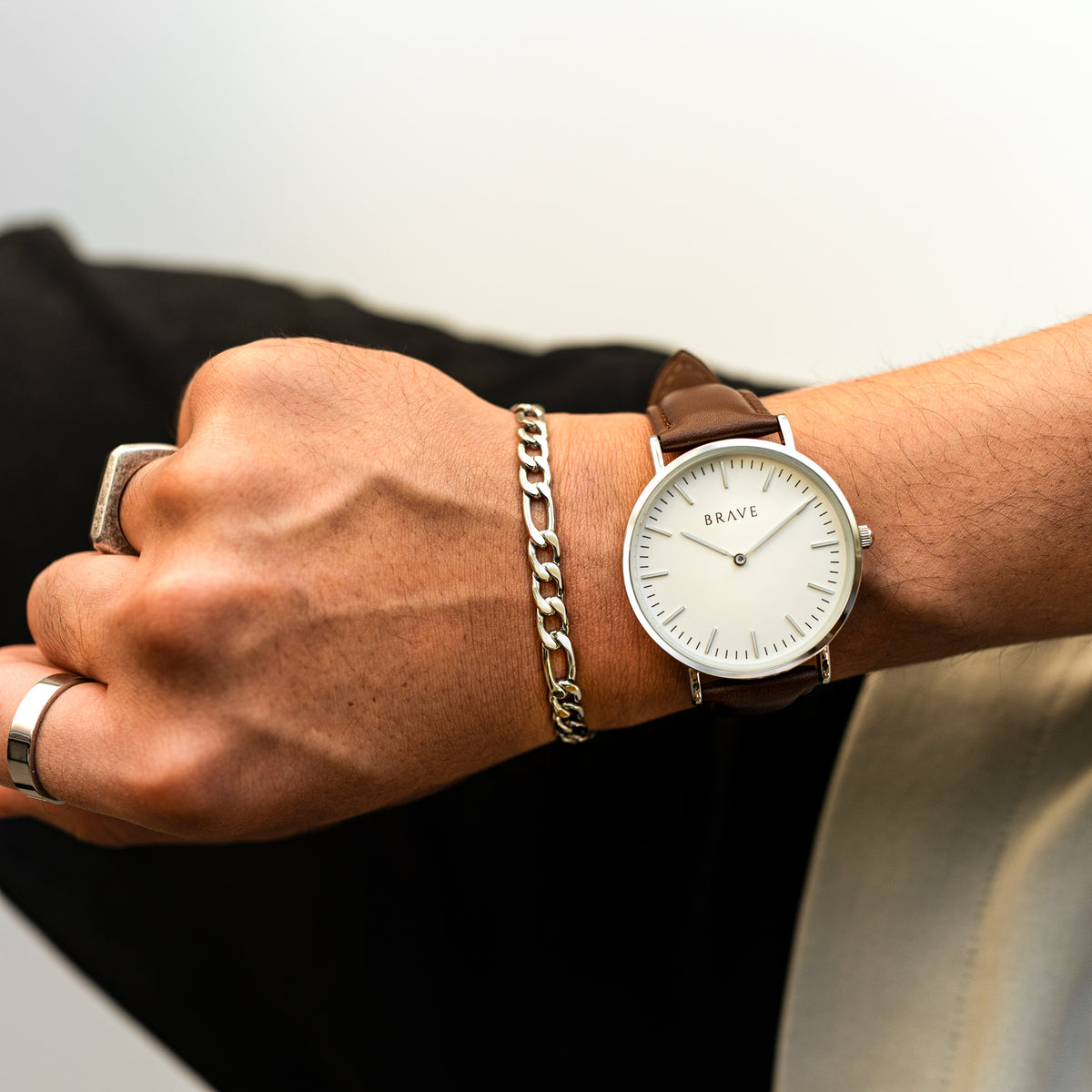 "Titanium" BRAVE Herren Armband - Emily Schmuck