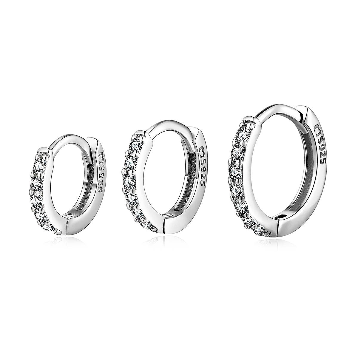 Dreifache Ringe Ohrringe - Emily Schmuck