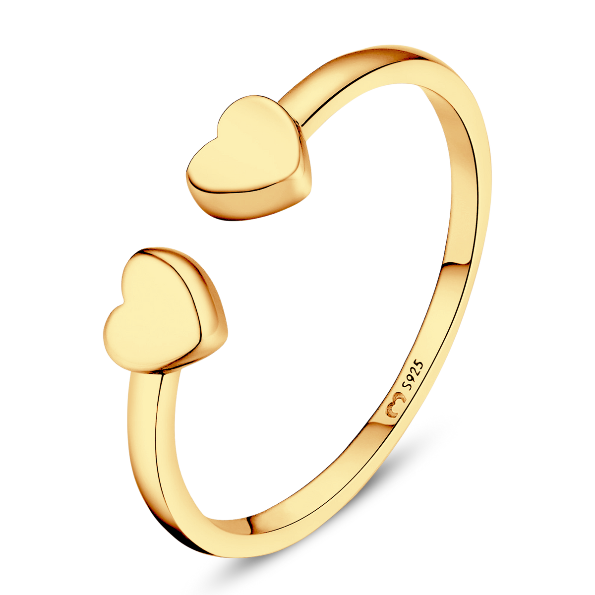 Doppeltes Herz Ring - Emily Schmuck