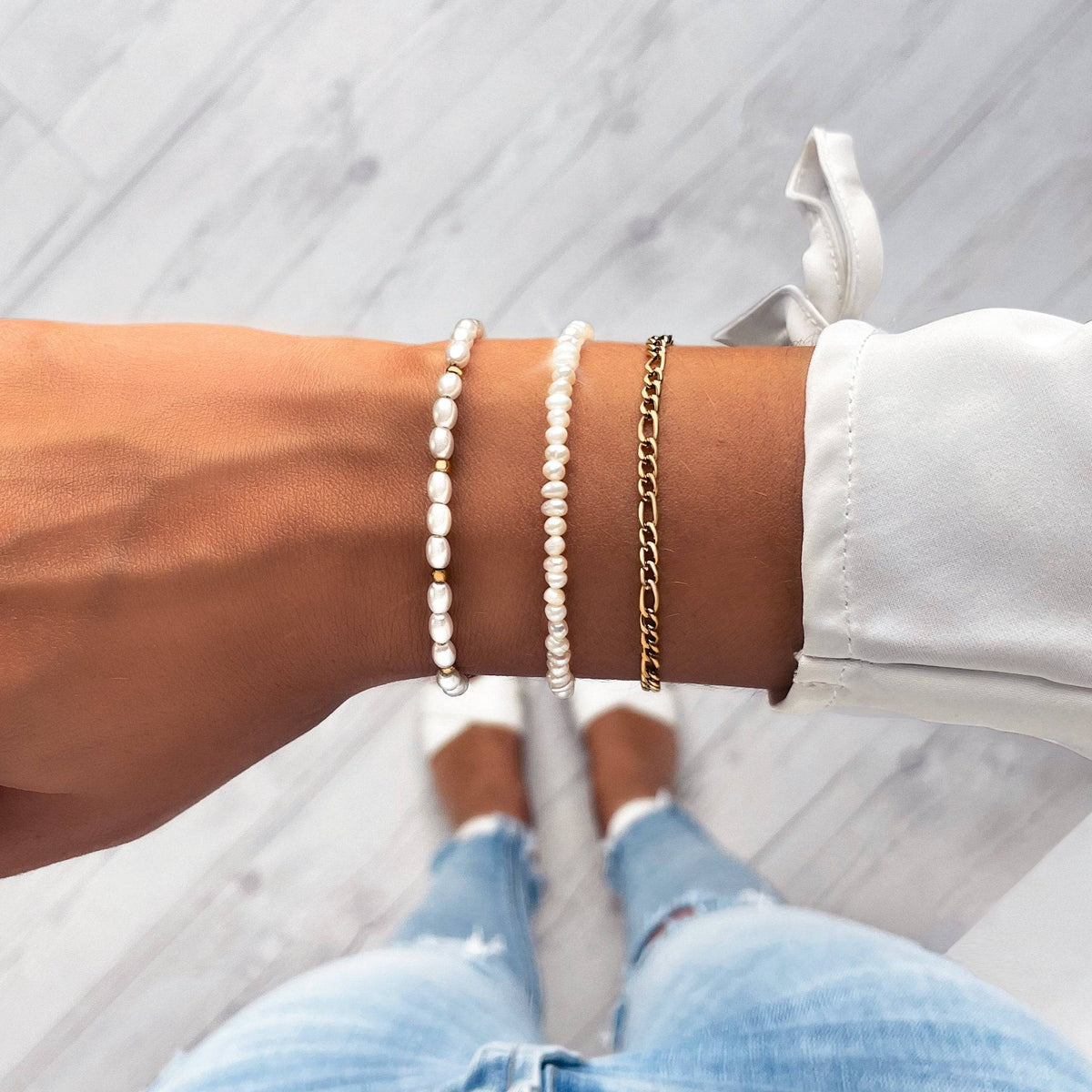 "Alba Cream" Armband - Emily Schmuck