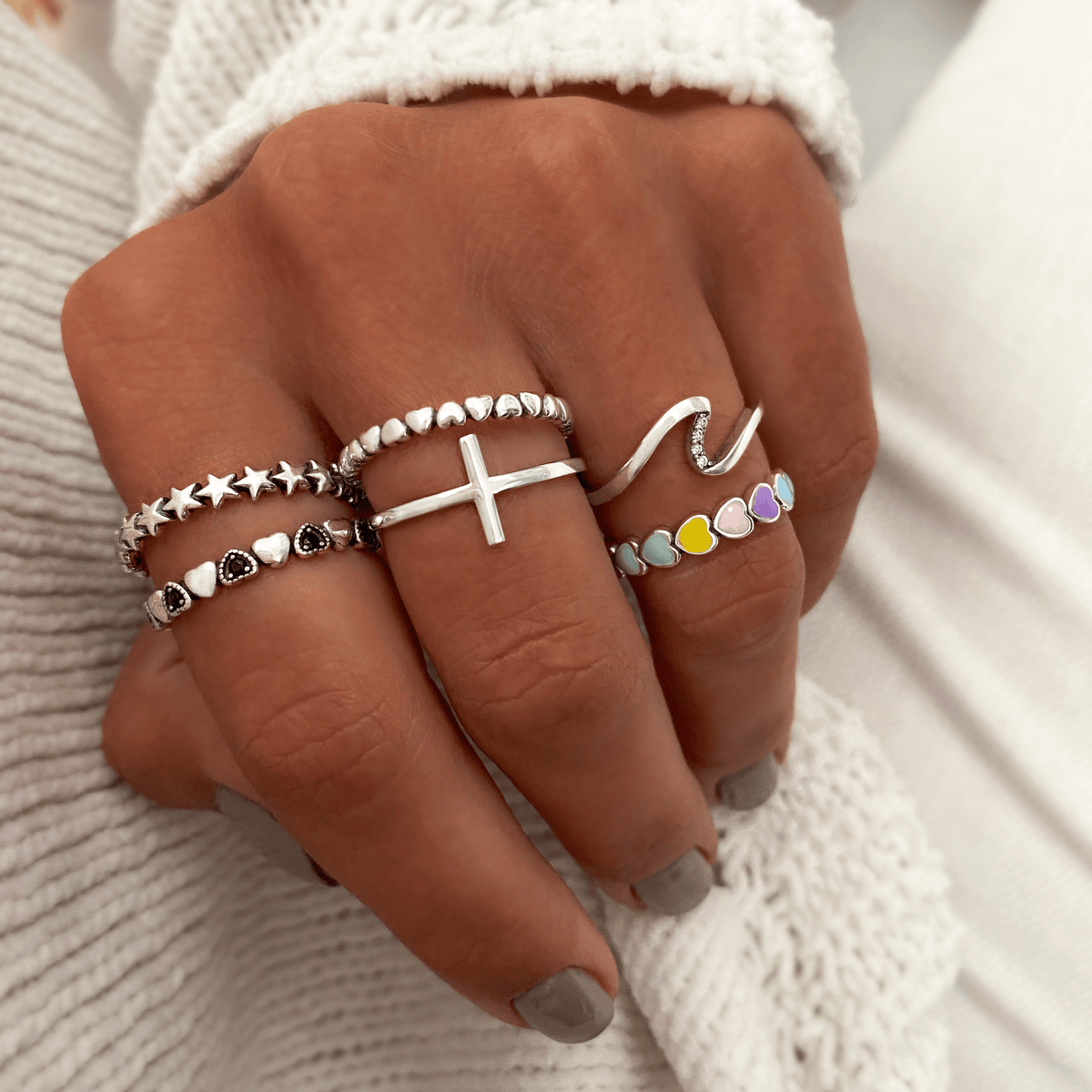 "Bunte Herzen" Ring - Emily Schmuck