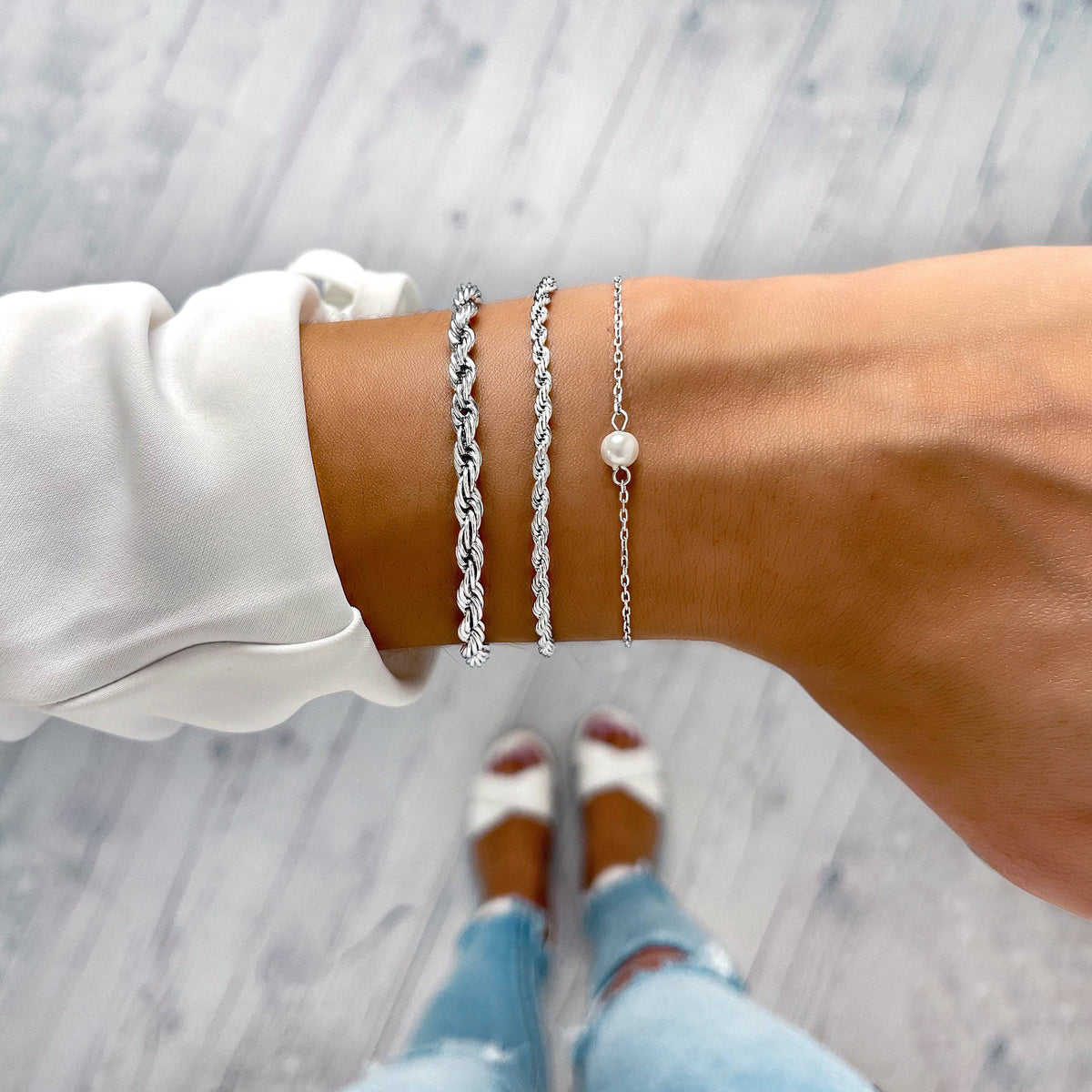 "Lace" Armband  ~Silber/Gold - Emily Schmuck