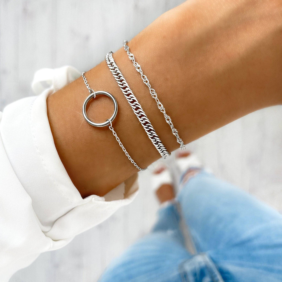 "Schwester" Armband  ~Silber/Gold - Emily Schmuck